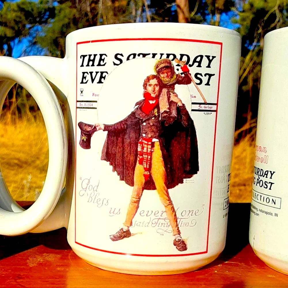 Vintage Norman Rockwell Christmas mugs